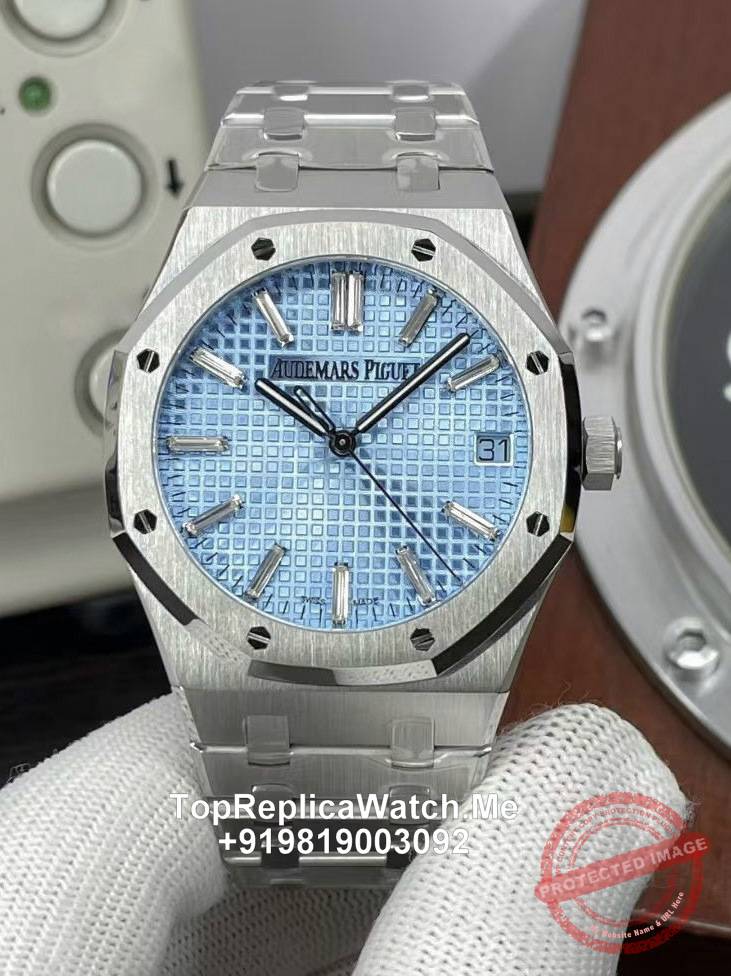 Audemars Piguet Royal Oak Ice Blue Baguette Dial 15510BC