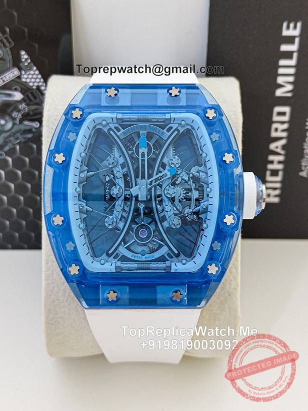 richard mille rm 53-02 blue sapphire replica