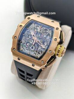 rm 11-03 rose gold watch