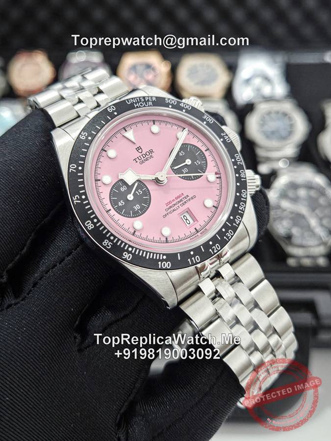 tudor black bay chrono pink dial