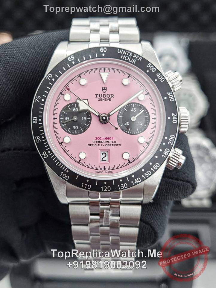 tudor black bay chrono pink