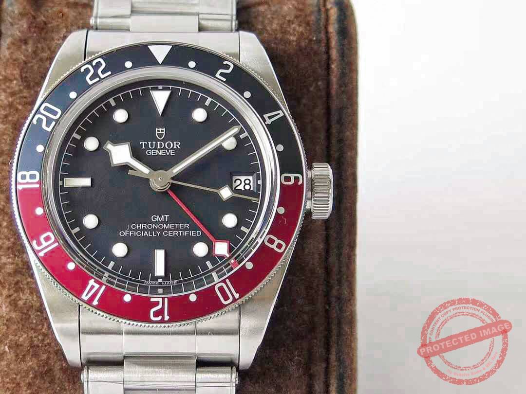 tudor black bay gmt pepsi black dial replica