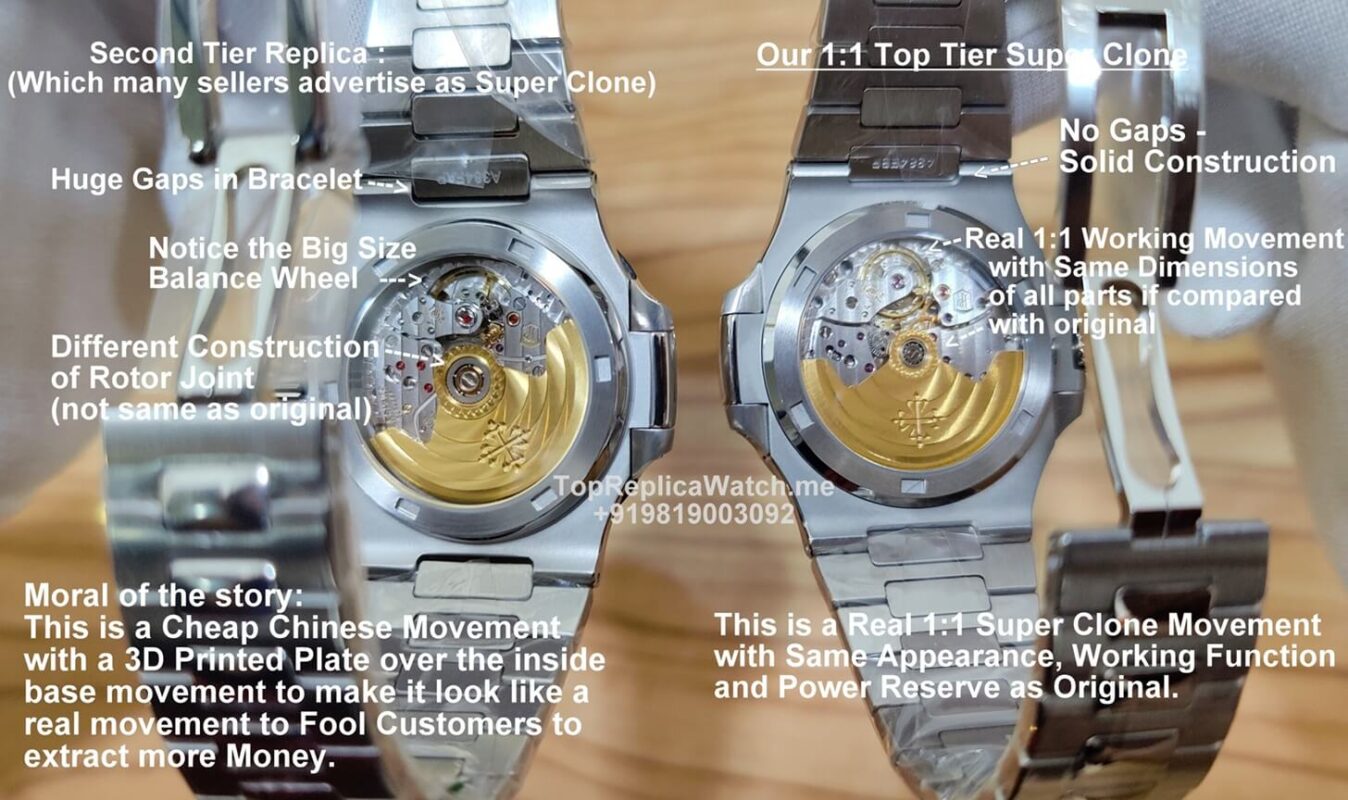 Fake Patek Philippe Nautilus 5711 vs Original