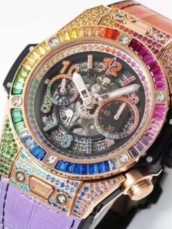 Hublot big bang king gold rainbow watch