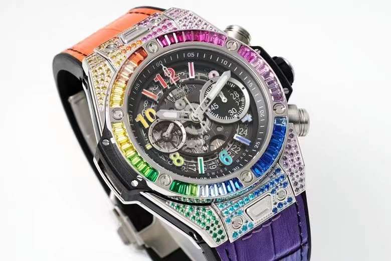 Hublot big bang titanium rainbow watch