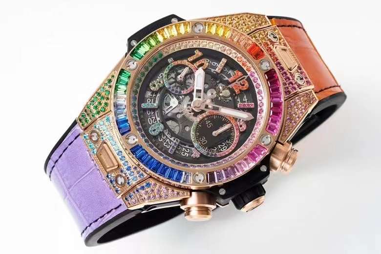 Hublot big bang unico gold rainbow watch