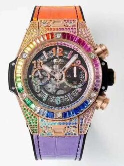 Hublot big bang unico king gold rainbow watch