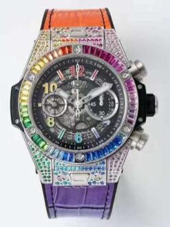 Hublot big bang unico titanium rainbow watch