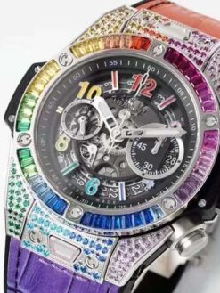 Hublot big bang unico titanium rainbow clone watch