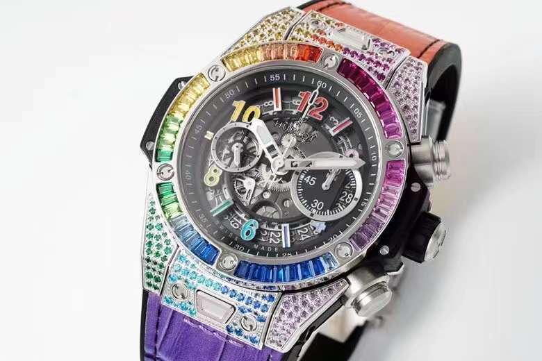 Hublot big bang unico titanium rainbow clone watch