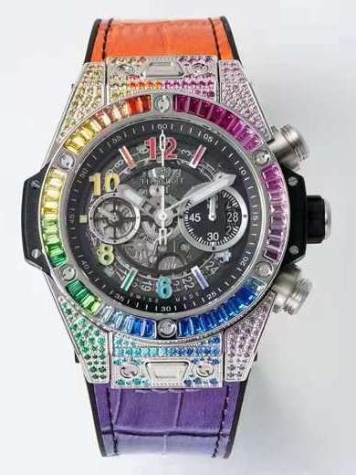 Hublot big bang unico titanium rainbow watch