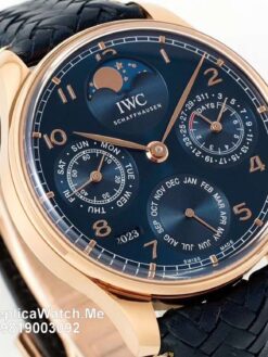 IWC Portugieser Perpetual Calendar blue dial replica watch