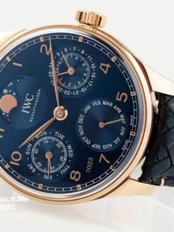 IWC Portugieser Perpetual Calendar blue leather strap