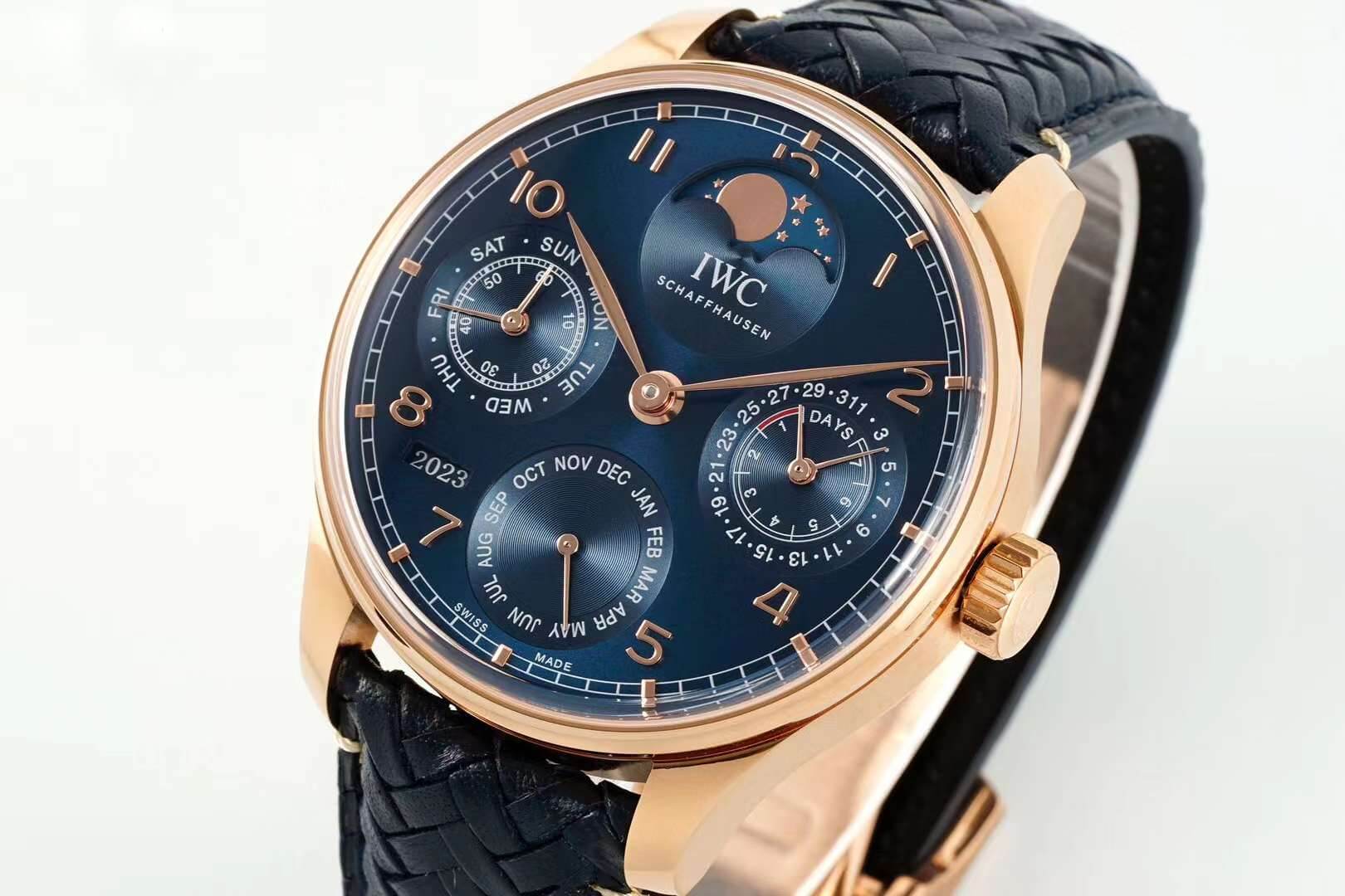 IWC Portugieser Perpetual Calendar blue dial