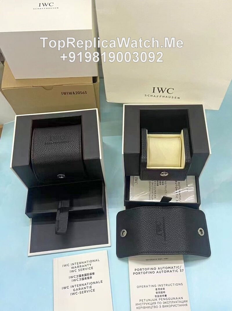 IWC box with papers