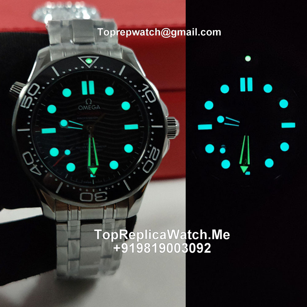 Omega Seamaster diver 300m black dial watch