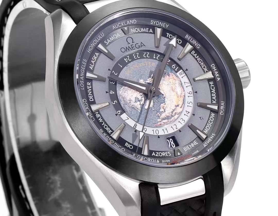 omega aqua terra worldtimer titanium watch