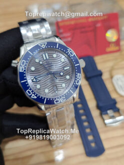 omega diver 300m grey dial watch