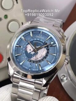 omega seamaster aqua terra worldtimer summer blue dial
