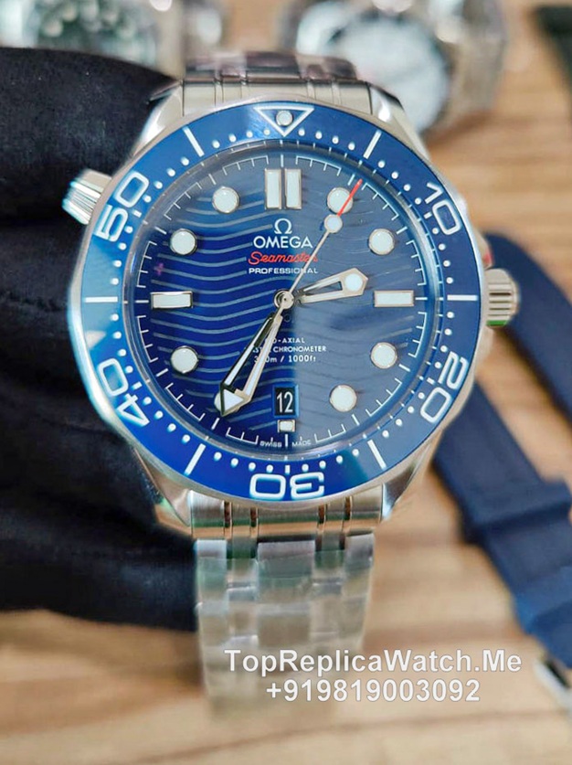 omega seamaster diver 300m blue dial watch