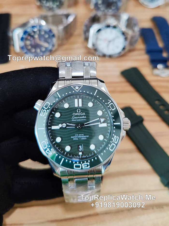 omega seamaster diver 300m green dial watch