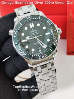 omega seamaster diver green replica watch