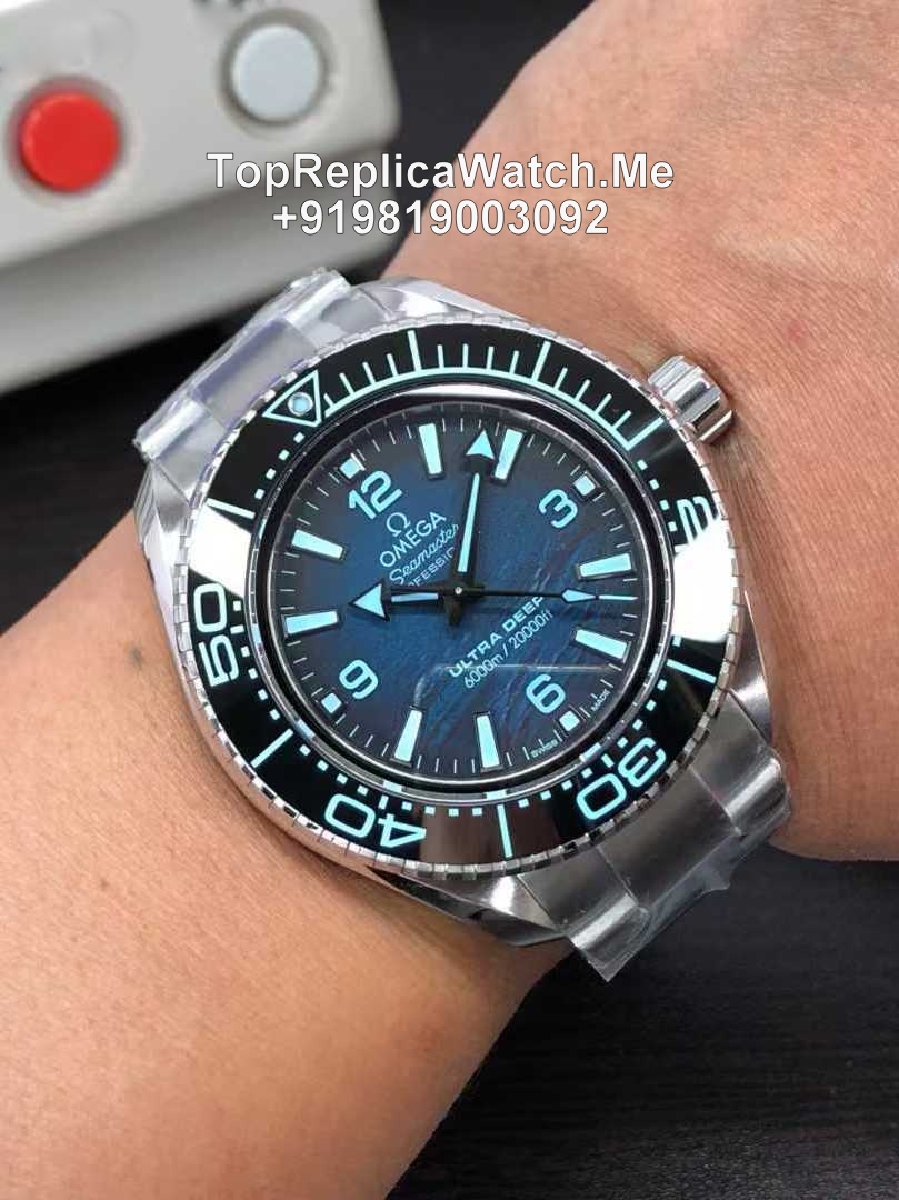 omega seamaster ultra deep blue dial watch
