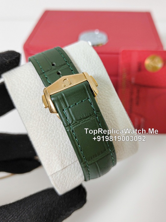 omega speedmaster moonwatch leather strap watch